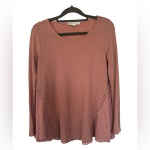 Elegant Pink Long Sleeve Women's Top